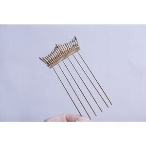 Vintage Golden Veil Comb, Wedding, Hairpiece, Retro, Bridal